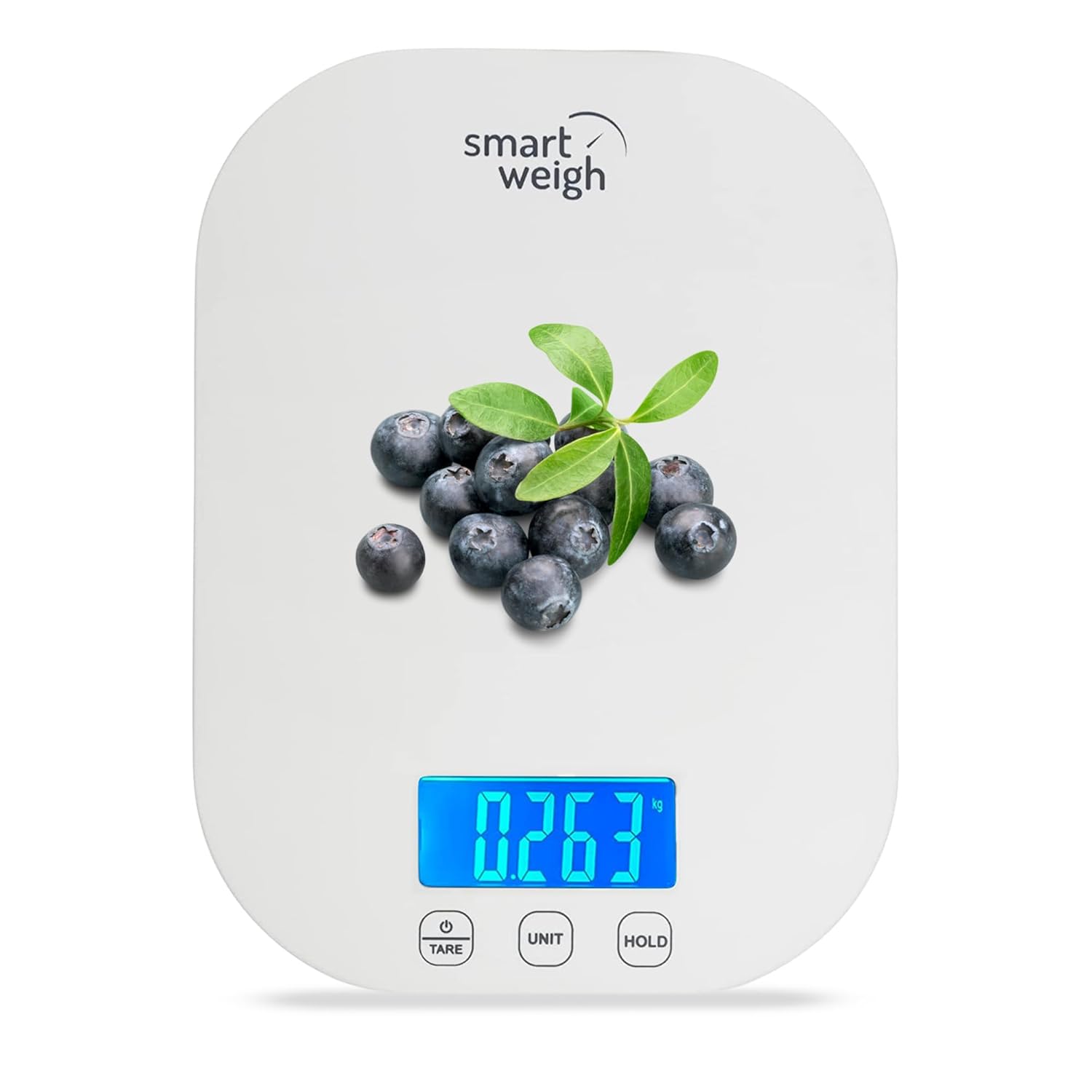Smart Weigh Small White Food Scales for Kitchen Weight Loss Calorie Scale, Baking Kitchen Scales Digital Weight Grams and Ounces, Weight Watchers Scale for Food, Cooking, Bread