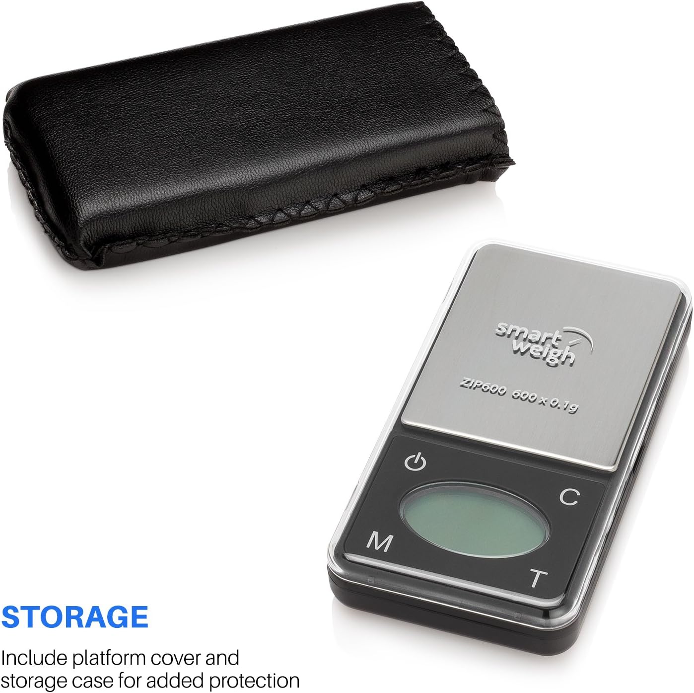 Smart Weigh ZIP600 Ultra Slim Digital Pocket Scale 600g by 0.1g with Counting Feature,Gram Scale and Ounce Scale, High Precision Accuracy