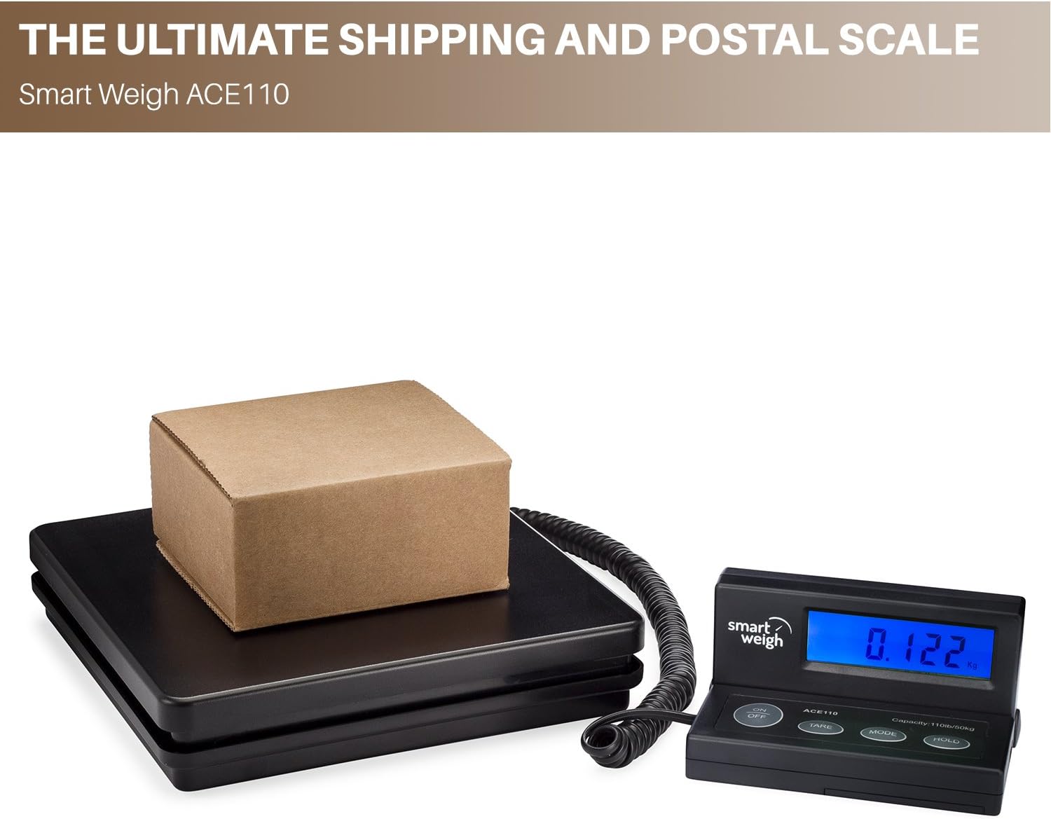 Smart Weigh Digital Shipping and Postal Weight Scale, 110 lbs x 0.1 oz, UPS USPS Post Office Scale
