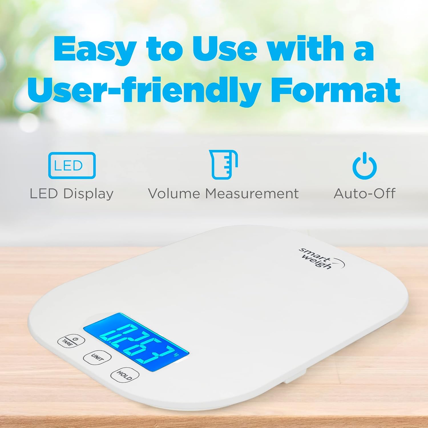 Smart Weigh Small White Food Scales for Kitchen Weight Loss Calorie Scale, Baking Kitchen Scales Digital Weight Grams and Ounces, Weight Watchers Scale for Food, Cooking, Bread