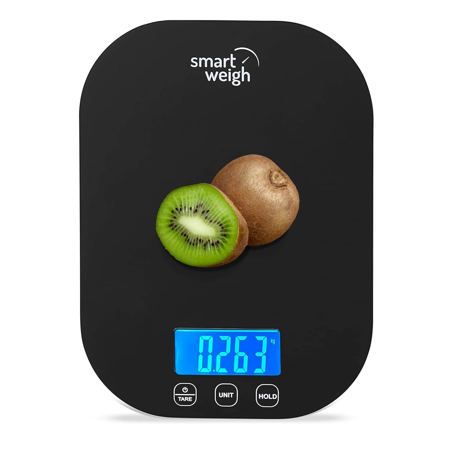 Smart Weigh Small Black Food Scales for Kitchen Weight Loss Calorie Scale, Baking Kitchen Scales Digital Weight Grams and Ounces, Weight Watchers Scale for Food, Cooking, Bread