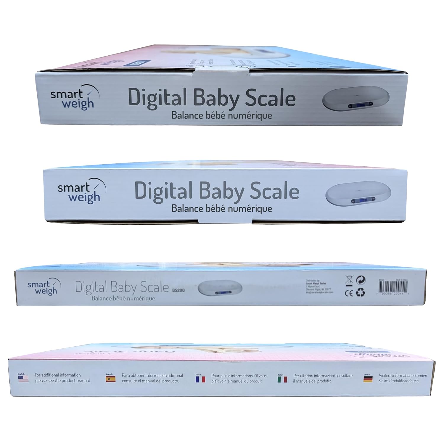 Smart Weigh Digital Baby Scale Infant Scale for Weighing Pet Scale for Puppy and Cat Accurate Digital Scale in Pounds Ounces Kilograms Holds Up to 44 Lbs Multi-Function with Hold Function