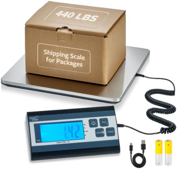 Smart Weigh 440lbs x 1 oz. Digital Heavy Duty Shipping and Postal Scale