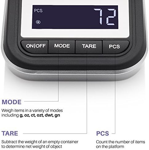 Smart Weigh 50g x 0.001 Grams, Premium High Precision Digital Milligram Scale, Includes Tweezers, Calibration Weights,Three Weighing Pans and Case