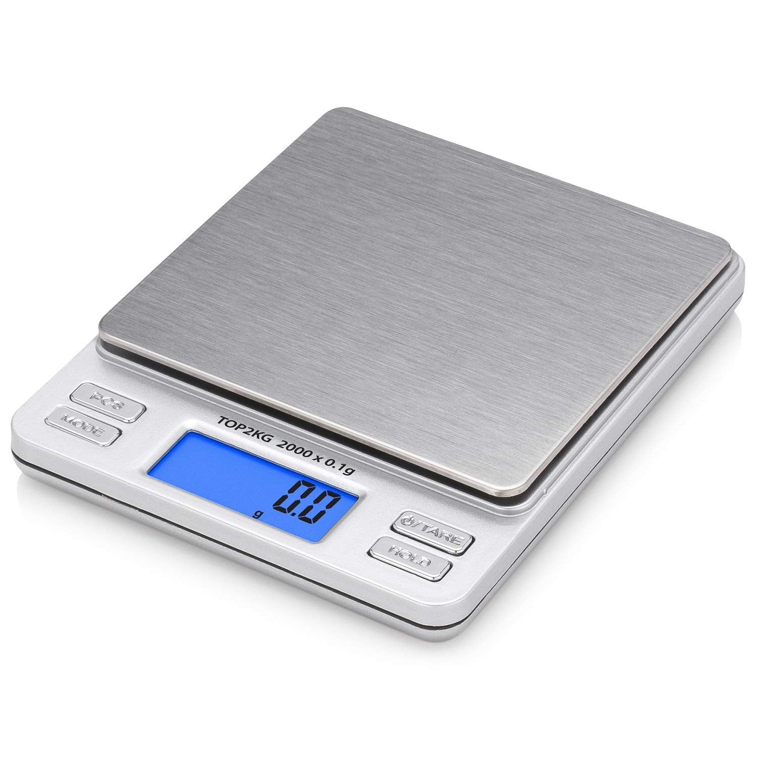Smart Weigh Digital Pro Pocket Scale 2000g x 0.1 Grams Precise Weighing Professional Weight Food Ounces & Grams Mini Kitchen Jewelry Portable Herb Pocket Scale, Hold and Counting Function Back-Lit LCD